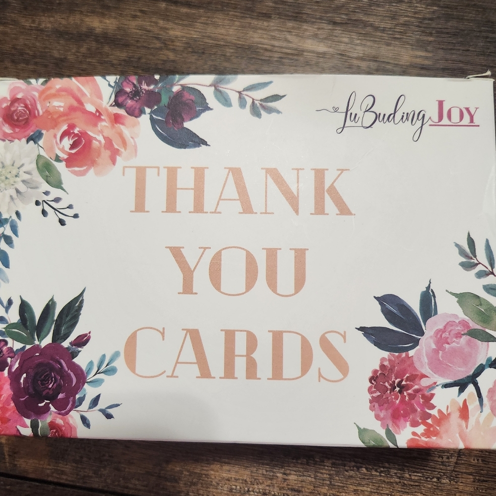 16pcs Thank You Cards & Envelopes, Fall Florals, Autumn, Bridal, Shower, Blank